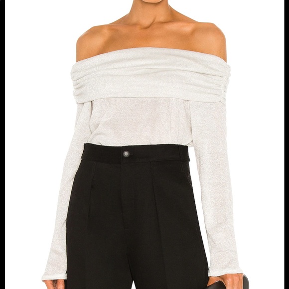 Revolve Sweaters - Sparkle Cozy Knit Off Shoulder Sweater 1. STATE